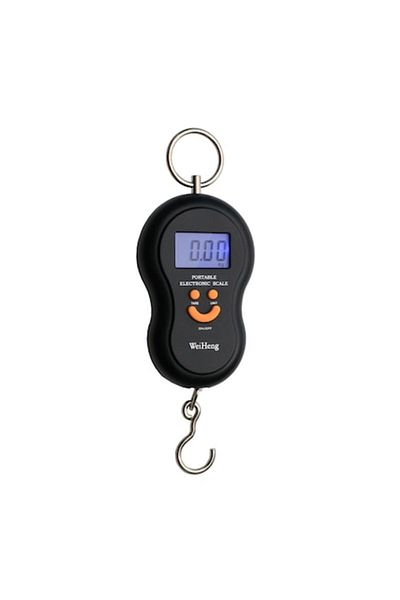 BOMSTOM Cântar electronic de mână cu cârlig, BOMSTOM, 50 kg x 10 g, ecran LCD, negru