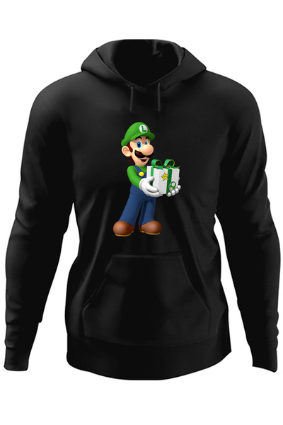 OEM Ανδρική φούτερ με κουκούλα Super Mario Bros Luigi Gift Odyssey