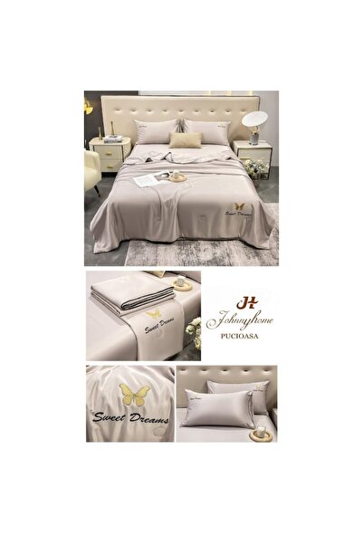 OEM Double Bedding with Summer Duvet, Uni, 4 Pieces, 2 Persons, 245x250cm, Silk, Cream