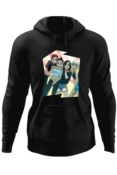 OEM Men's Hoodie Blackpink All Gang Team Cartoon Kpop