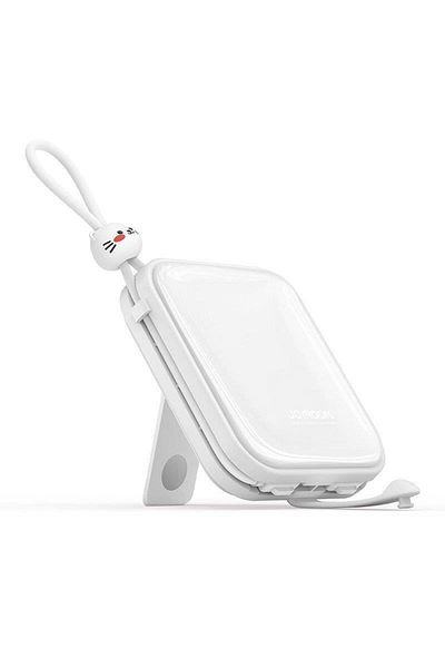 Joyroom Powerbank z podstawką kabel USB-C i Iphone Lightning Cutie Series 10000mAh 22.5W biały