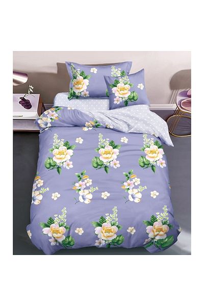 OEM Bed Linen Set, Finet, 4 Pieces, Single Size, Flowering Roses Print, 200x220cm