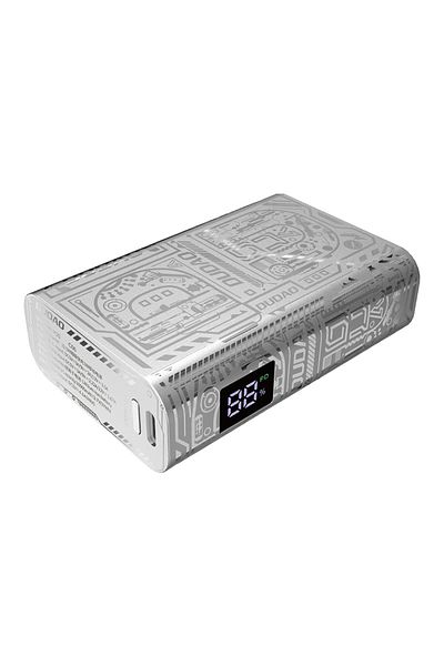 DUDAO Stylowy powerbank 10000mAh USB-A / USB-C 22.5W srebrny