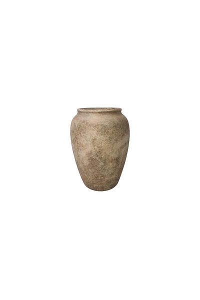 Generic مركن مزهرية فاخر باللون البيج للديكور المنزلي الأنيق وللحدائق الخارجيه مقاس (16.5*16.5*21 سم)