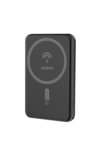 DUDAO Powerbank 5000mAh magnetyczny z ładowarką indukcyjną MagSafe czarny