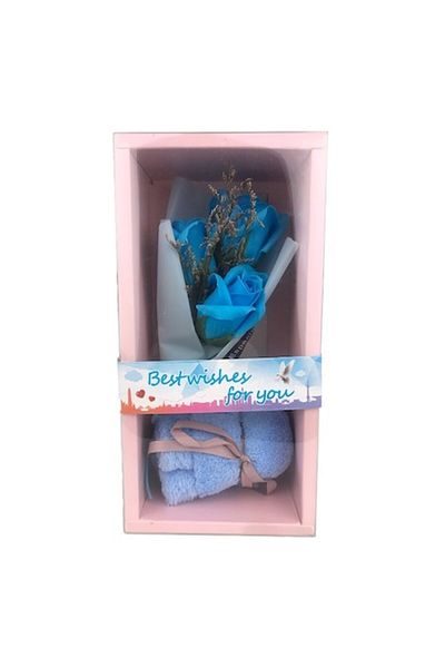 OEM Bouquet of Soap Roses with Teddy Bear-Shaped Towel, M2, 11X23 cm