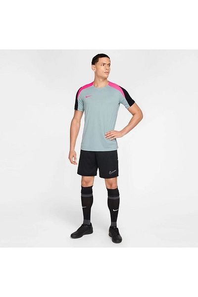 Nike Dri-Fit Strike Gray Men's Football Training T-Shirt Short Sleeve Fn2399-395