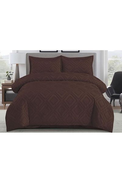 OEM Bed Linen Set, Grofat M4, Uni, 4 Pieces, 230x250cm, Brown