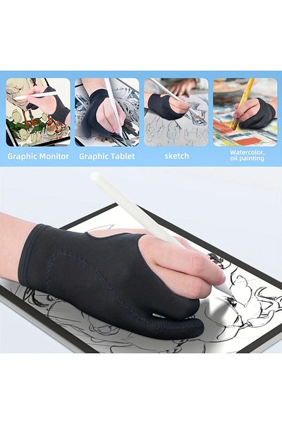 GlassySKY Small Size-Right Left Hand Compatible Elastic Breathable Drawing Gloves,Sketching Graphic Tablet,Painting,Painting,Painter