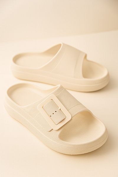 Shoebuo Women's Daily Thick Sole Non-Slip Beach and Pool Slippers