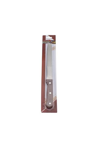 gogiva Serrated bread knife, Wooden handle, 19.5 cm