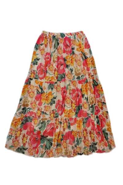 NiLi BAREVNÁ VZOROVANÁ PODŠÍVANÁ ŠIFONOVÁ SUKNĚ