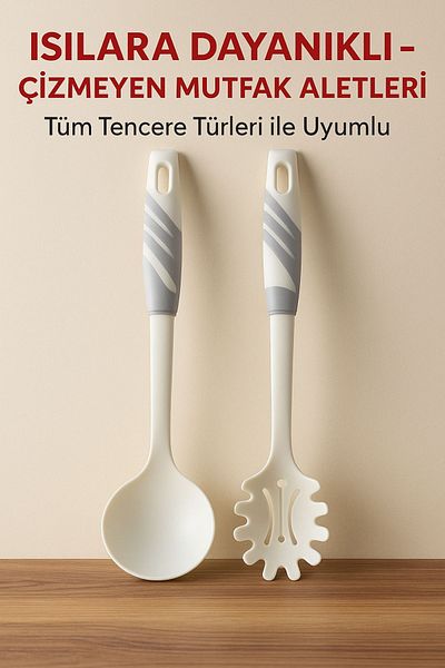 Open Home Concept Set of 2 Modern Design Cooking and Serving Set – 220 ° C Heat Resistant White