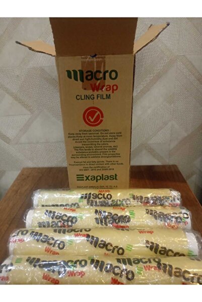 MACRO 4 قطع غلاف مطاطي للطعام 30 سم × 100 متر 8 ميكرون