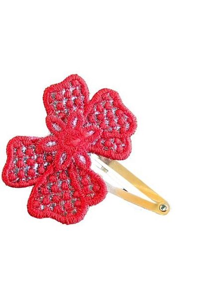 ARIALE - Embroidered Clip Happy All Red, red