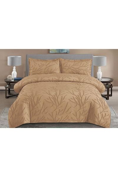 OEM Bed Linen Set, Grofat M2, Uni, 4 Pieces, Double, 230x250cm, Cappuccino