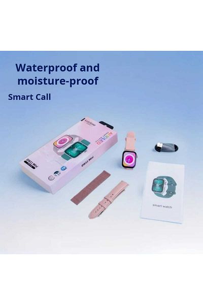 KALOBEE GW11 Mini Women's Smart Watch with 3 Straps and Wireless Charger - Pink