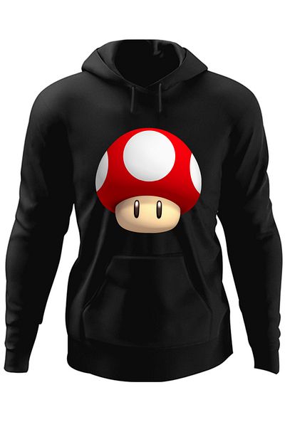 OEM Men's Hoodie Super Mario Bros Mushroom Head Video Game