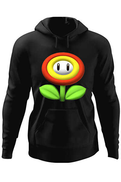 OEM Ανδρική μπλούζα φούτερ Super Mario Bros Flower 3D World