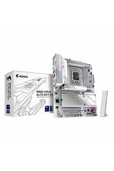 Gigabyte B860 Aorus Elite WiFi7 Ice DDR5 (9200MHz)OC M.2 HDMI/DP/USB-C PCIe 5.0 1851P ATX Anakart