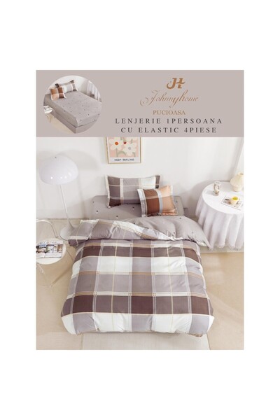 OEM Reversible sheet set, for one person, fitted sheet, Finet, 4 pieces, 140x200cm