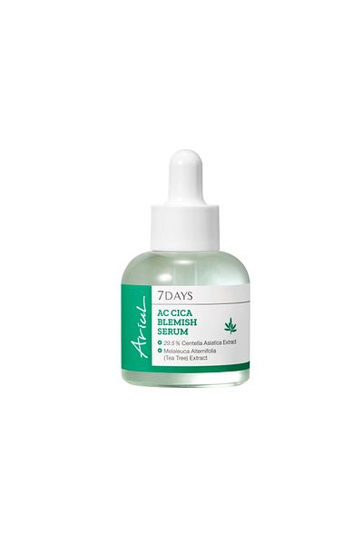 Ariul Serum 7Days tratament acnee si cosuri 30.5% cica solution + BHA & tea tree, 20 ml