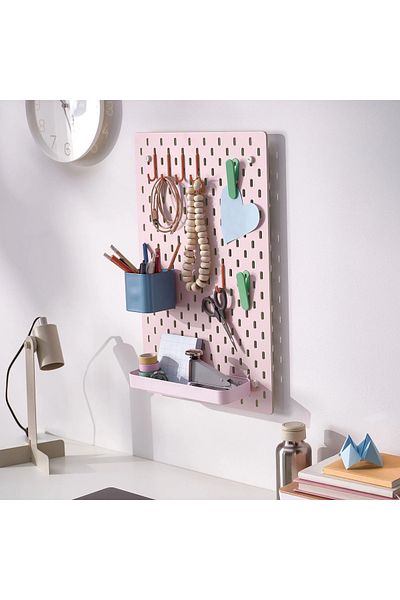 IKEA Skadis Double-Sided Multi-Purpose Board, Beige and Pink, 36X56 cm
