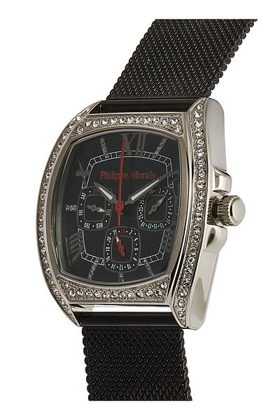 Philippe Moraly Stainless Steel Analog Wrist Watch LS1140QWBB