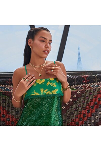 ALTINTAŞ KUYUMCULUK Yeşil Mühür Baget Altın Kolye