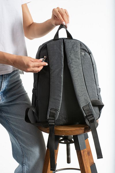 KASVA DERİ School Bag New Season Unisex Backpack Multi-Eye Water Resistant Crinkle Fabric Bag