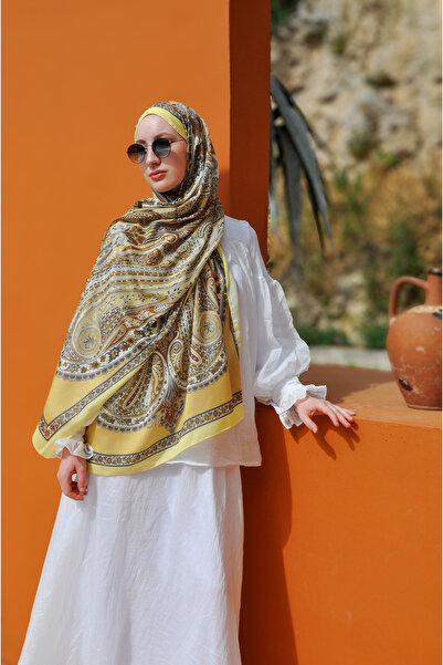 MSCARFS Bourri Pattern Cotton Voile Silk Shawl