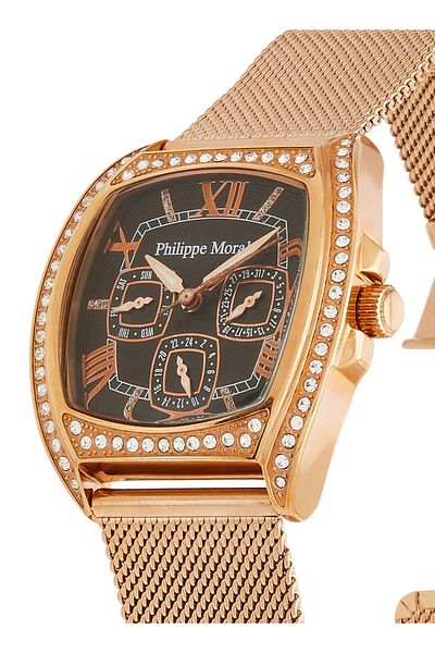 Philippe Moraly Stainless Steel Analog Wrist Watch LS1140QRO