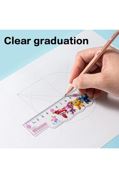 Deli EH658 15cm Ruler – Easy-Grab Desk Design with Clear Graduation – Compact Ruler in Yellow &