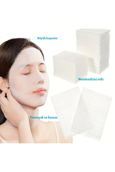 NutraBella Makyaj Temizleme Pedi, Ince, Yumuşak Yüz Temizleme Mendilleri Kirpik Temizliği 500 Adet