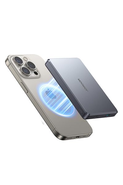 Joyroom Powerbank Pro 10000mAh ultracienki magnetyczny PD 20W USB-C Lightning - szary