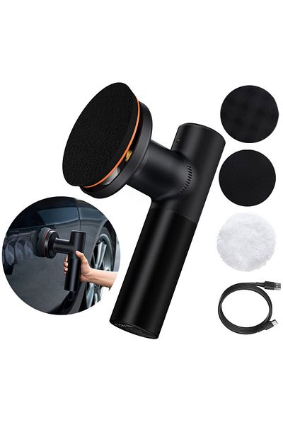 Baseus Mașină de lustruit electrică fără fir, lustruitoare cu ceară, 30W, neagră