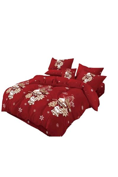 OEM Christmas Bedding, Flannel, 6 Pieces, Double Bed, 230x250cm, Multicolor, Gingerbread