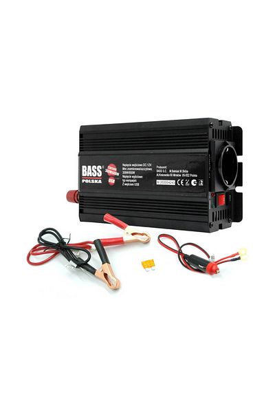 Bass Polska Convertor de tensiune sinusoidal complet de 600 W, 12 V