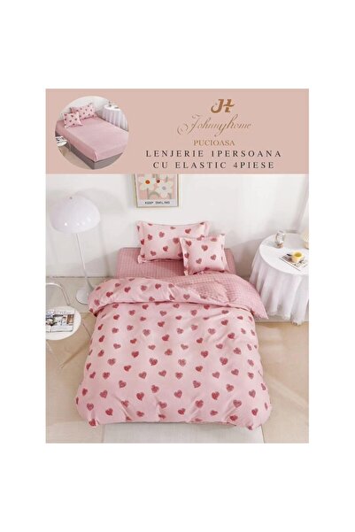 OEM Reversible bed linen set, fitted sheet, fine premium material, single bed, 4 pieces, 140x200cm