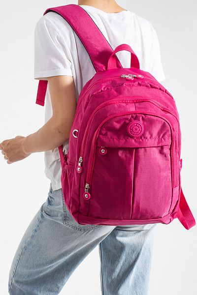 KASVA DERİ School Bag New Season Unisex Backpack Multi-Eye Water Resistant Crinkle Fabric Bag