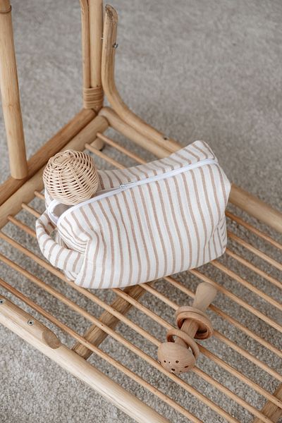 TBA COLLECTION Muslin Baby Care Bag |   Line Series - Beige