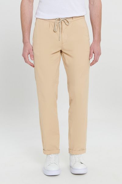 AC&Co / Altınyıldız Classics Men's Beige Cotton Comfort Fit Relaxed Cut Side Pocket Pants