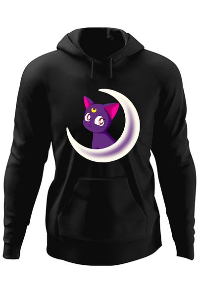 OEM Men's sweatshirt Sailor Moon Cat Luna Valentines Day