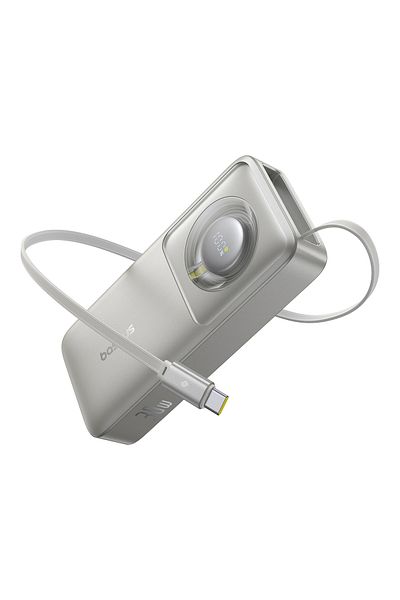 Baseus Powerbank Free2Pull 10000mAh 30W z portem USB-C i rozwijanym kablem USB-C - szary