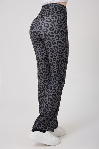 Miss couture Leopard Pattern High Waist Semi Spanish Leg Leggings