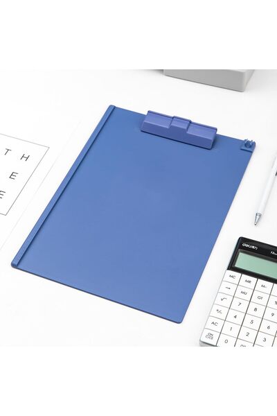 Deli Transparent Clipboard, A4 Size, Blue