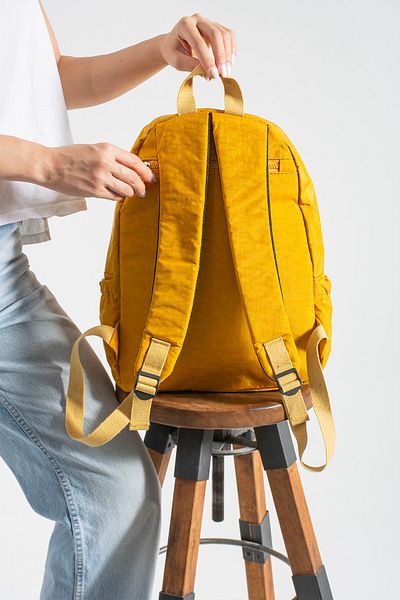 KASVA DERİ School Bag New Season Unisex Backpack Multi-Eye Water Resistant Crinkle Fabric Bag