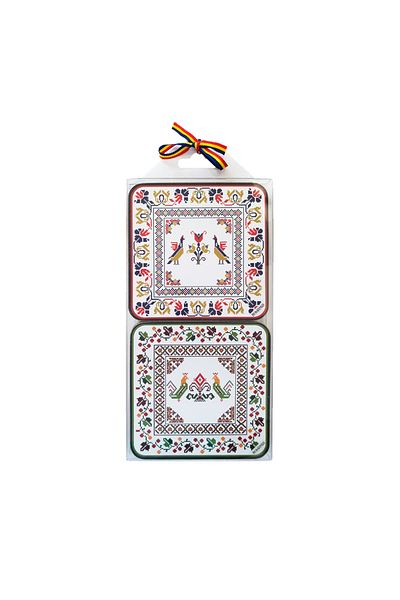 Magnetella Coasters, traditional gifts, Romanian Stitches, MB112