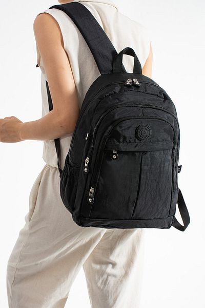 KASVA DERİ School Bag New Season Unisex Backpack Multi-Eye Water Resistant Crinkle Fabric Bag