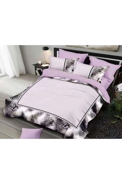 OEM Double bed linen, Velvet, 6 pieces, 2 persons, Animal Print, M1, 230x250cm